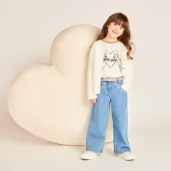 T-shirt manches courtes photoprint chevaux pour fille
