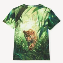 T-shirt manches courtes photoprinté léopard pour garçon
