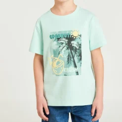 T-shirt manches courtes photoprint plage pour garçon