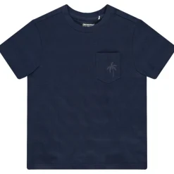 T-shirt manches courtes à poche print palmier