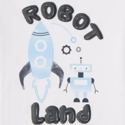 T-shirt manches courtes print robot et fusée pour bébé garçon