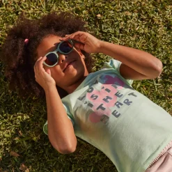 T-shirt manches courtes print fantaisie pailletées pour fille