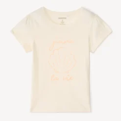 T-shirt manches courtes à print pailleté pour fille