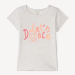 T-shirt manches courtes printé à paillettes pour fille