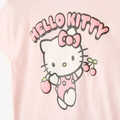 T-shirt manches courtes print pailleté Hello Kitty pour fille