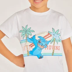 T-shirt manches courtes printé effet dégradé pour garçon