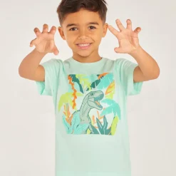 T-shirt manches courtes print fantaisie avec patch bouclettes pour garçon