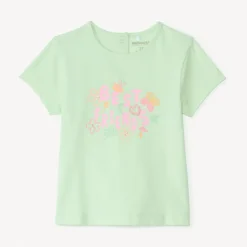 T-shirt manches courtes print fantaisie pailleté pour bébé fille