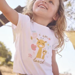 T-shirt manches courtes print fantaisie pour bébé fille
