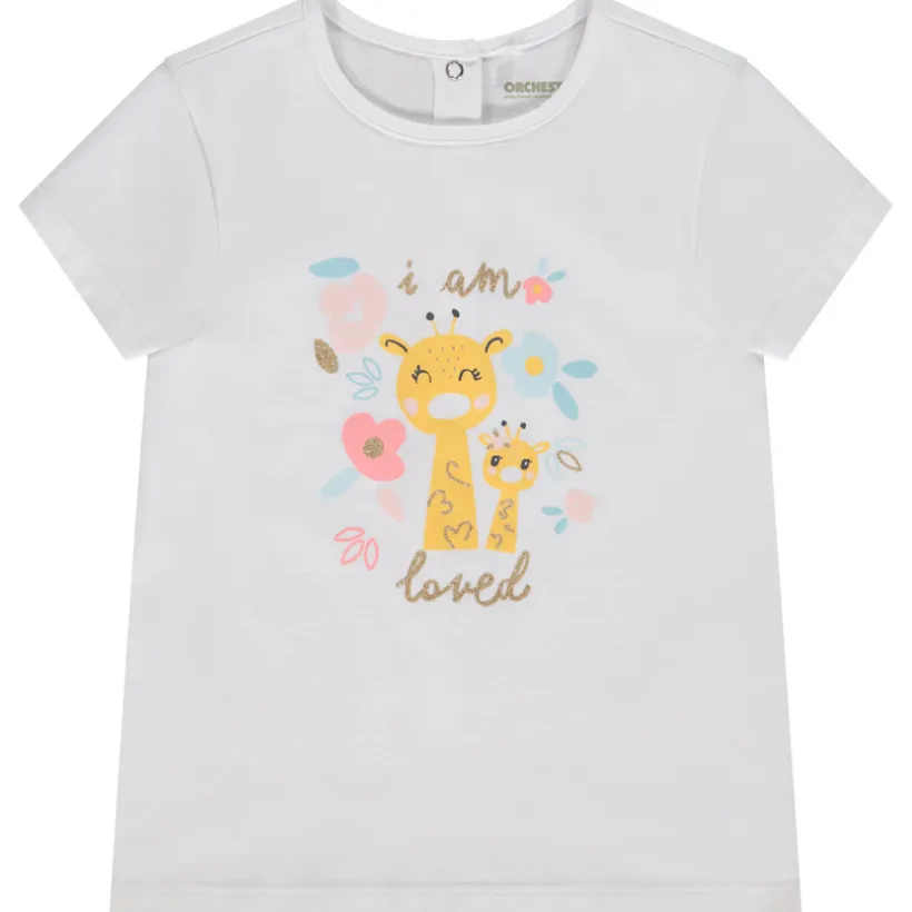 T-shirt manches courtes print fantaisie pour bébé fille