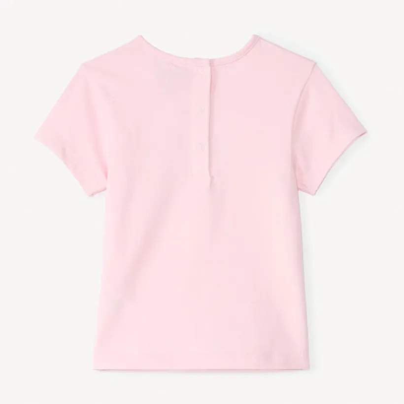 T-shirt manches courtes print fantaisie pailleté pour bébé fille