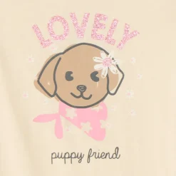 T-shirt manches courtes print pailleté fantaisie pour bébé fille