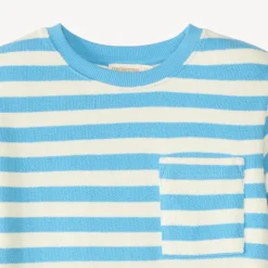 T-shirt manches courtes à rayures en éponge pour garçon