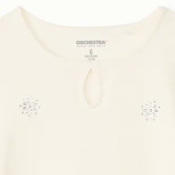 T-shirt manches courtes à strass pour fille