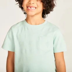 T-shirt manches courtes uni avec poche pour garçon