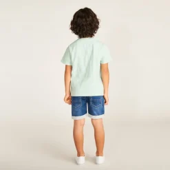 T-shirt manches courtes uni avec poche pour garçon
