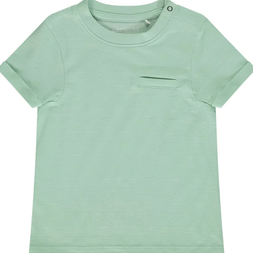 T-shirt manches courtes uni effet texturé pour bébé garçon
