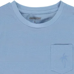 T-shirt manches courtes uni effet bandes texturées pour garçon