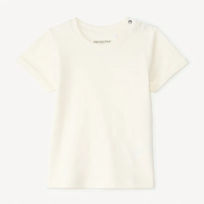 T-shirt manches courtes uni en jersey effet pop-corn pour bébé garçon