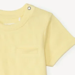 T-shirt manches courtes uni en jersey effet pop-corn pour bébé garçon