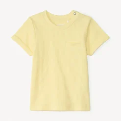 T-shirt manches courtes uni en jersey effet pop-corn pour bébé garçon