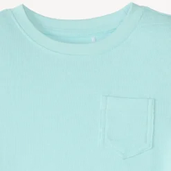 T-shirt manches courtes uni en maille fantaisie pour garçon