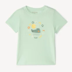T-shirt manches courtes uni print fantaisie pour bébé garçon