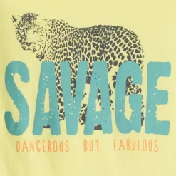 T-shirt manches courtes uni print fantaisie pour garçon