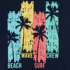 T-shirt manches courtes uni print fantaisie pour garçon
