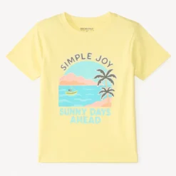 T-shirt manches courtes uni print estival fantaisie pour garçon