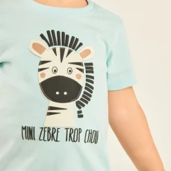 T-shirt manches courtes uni Zèbre pour bébé garçon