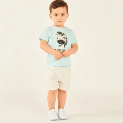 T-shirt manches courtes uni Zèbre pour bébé garçon