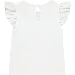 T-shirt à manches courtes volantées et poche imprimée