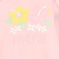 T-shirt manches longues anti-UV SPF 50+ print hibiscus pour fille