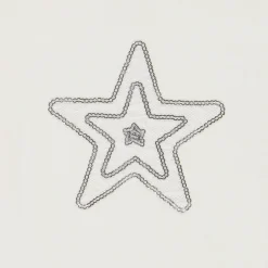 T-shirt manches longues avec motif étoile en résille et sequins pour fille