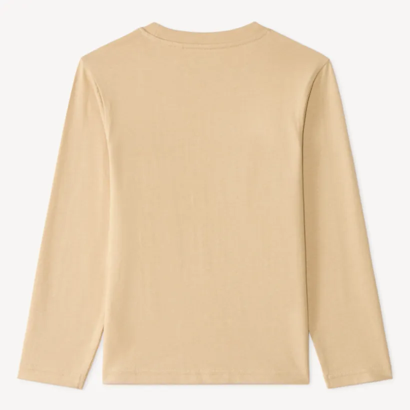 T-shirt manches longues avec poche plaquée et print fantaisie pour garçon