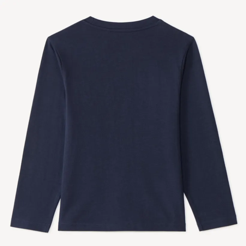 T-shirt manches longues avec poche plaquée et print fantaisie pour garçon