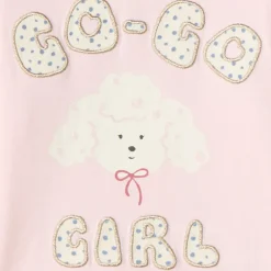 T-shirt manches longues bébé fille motif caniche