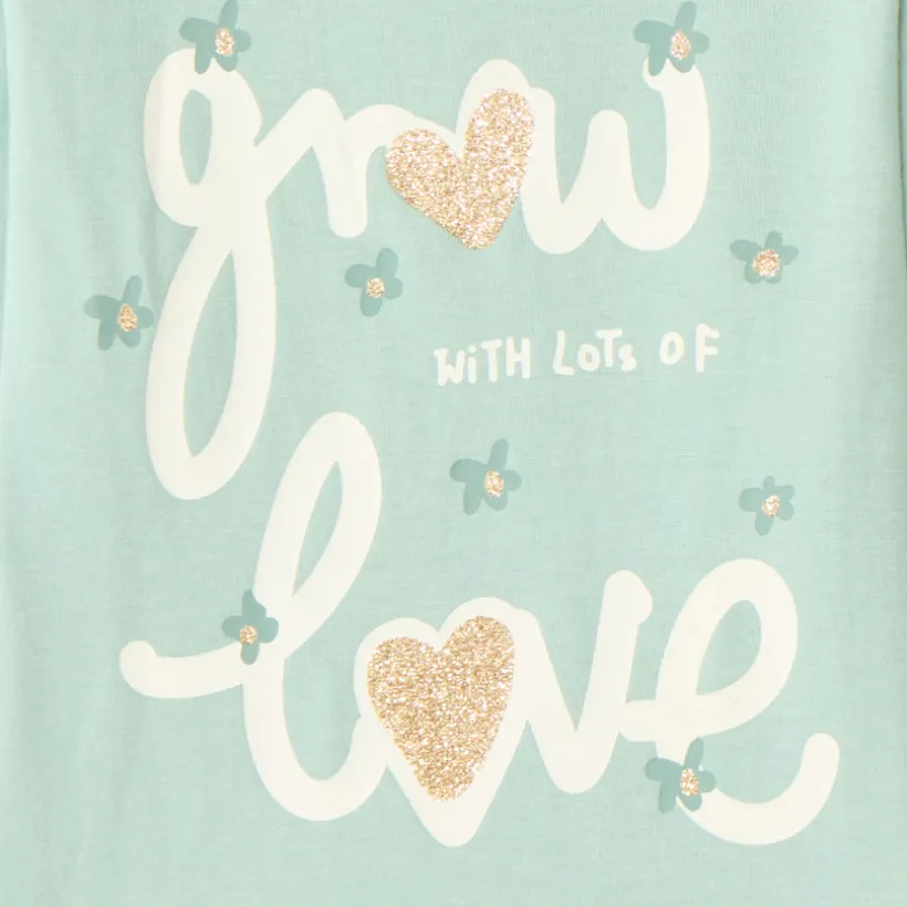 T-shirt manches longues bébé fille print pailleté fantaisie