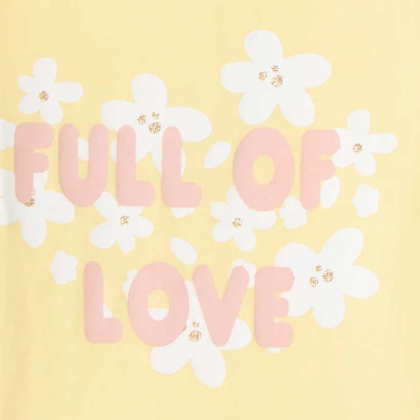T-shirt manches longues bébé fille print pailleté fantaisie