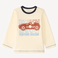 T-shirt manches longues bébé garçon à imprimé voiture de course