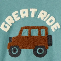 T-shirt manches longues à broderie effet bouclette pour bébé garçon