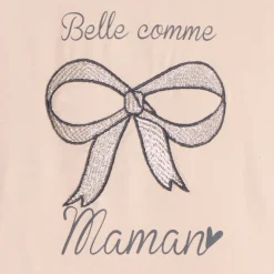 T-shirt manches longues à broderie dorée pour bébé fille