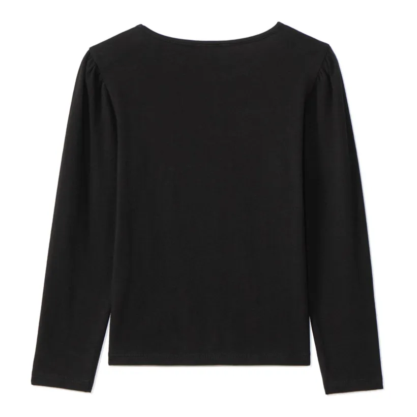T-shirt manches longues brodé pour fille