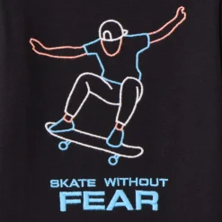 T-shirt manches longues brodé skateboard pour garçon