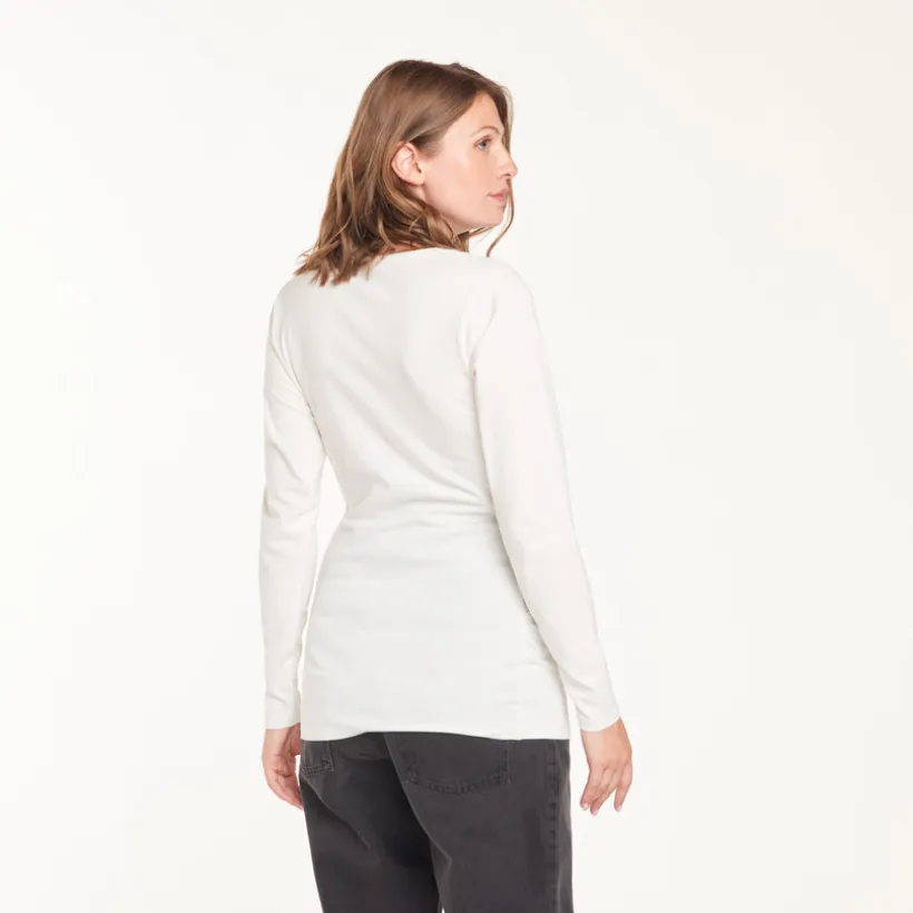 T-shirt manches longues de grossesse uni