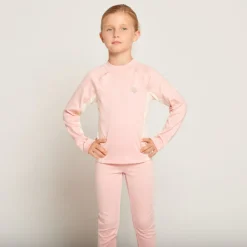 T-shirt manches longues de ski bicolore pour fille