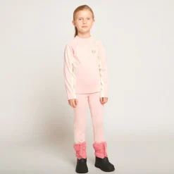 T-shirt manches longues de ski bicolore pour fille