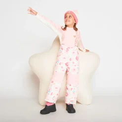 T-shirt manches longues de ski bicolore pour fille