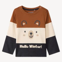 T-shirt manches longues effet colorblock pour bébé garçon